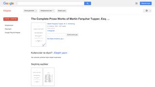 
                            6. The Complete Prose Works of Martin Farquhar Tupper, Esq. ...