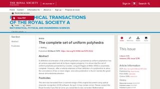 
                            9. The complete set of uniform polyhedra | Philosophical Transactions of ...