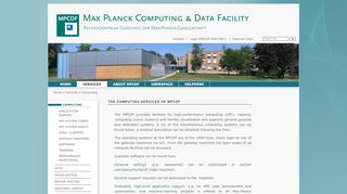 
                            9. The Computing Services of MPCDF — Max Planck Computing & Data ...