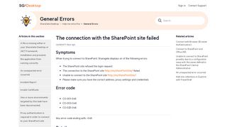 
                            8. The connection with the SharePoint site failed – ShareGate Desktop