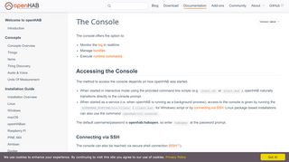 
                            1. The Console | openHAB