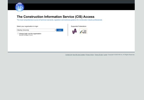 
                            2. The Construction Information Service (CIS) - Select Your Organisation