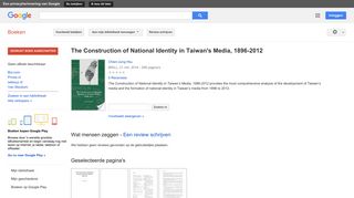 
                            10. The Construction of National Identity in Taiwan's Media, 1896-2012 - Resultaten voor Zoeken naar boeken met Google