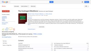 
                            6. The Contingent Workforce: Business and Legal Strategies - Google बुक के परिणाम