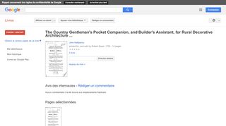 
                            4. The Country Gentleman's Pocket Companion, and Builder's Assistant, ...