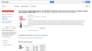 
                            11. The Cross and the Rising Sun: The British Protestant missionary ... - Resultado de Google Books