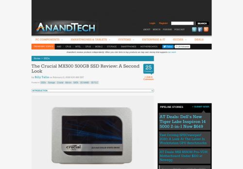
                            10. The Crucial MX500 500GB SSD Review: A Second Look - AnandTech