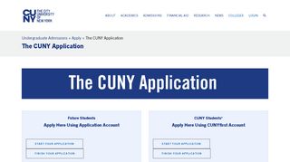 
                            5. The CUNY Application – The City University of New York