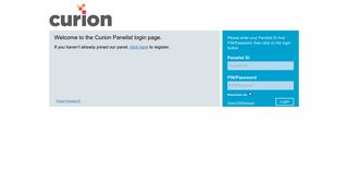 
                            7. the Curion Panelist login page. - Welcome to Curion.