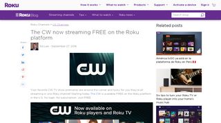 
                            10. The CW now streaming FREE on the Roku platform - Roku Blog