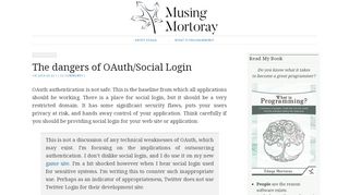 
                            9. The dangers of OAuth/Social Login – Musing Mortoray