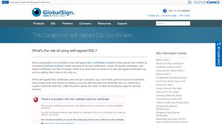 
                            6. The Dangers of Self-Signed Certificates - GlobalSign
