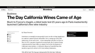 
                            11. The Day California Wines Came of Age - Bloomberg