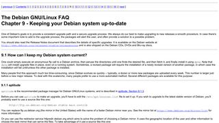 
                            4. The Debian GNU/Linux FAQ - Keeping your Debian system up-to-date