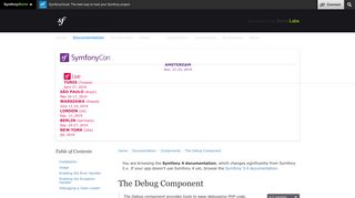 
                            4. The Debug Component (Symfony Docs)