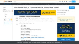 
                            10. The definitive guide to form-based website authentication - Stack ...