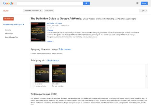 
                            12. The Definitive Guide to Google AdWords: Create Versatile and ... - Hasil Google Books