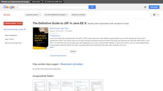 
                            5. The Definitive Guide to JSF in Java EE 8: Building Web ... - Google Books-Ergebnisseite