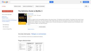 
                            10. The Definitive Guide to MySQL 5