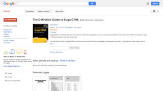 
                            6. The Definitive Guide to SugarCRM: Better Business Applications