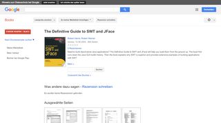 
                            10. The Definitive Guide to SWT and JFace