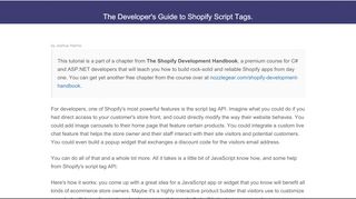 
                            13. The Developer's Guide to Shopify Script Tags. | Nozzlegear Software