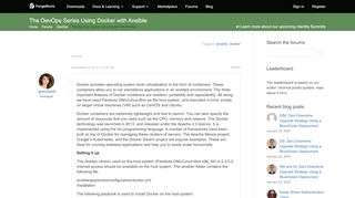 
                            12. The DevOps Series Using Docker with Ansible - ForgeRock Forum and Blog