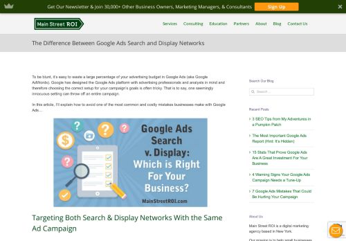 
                            7. The Difference Between Google AdWords Search and Display Networks