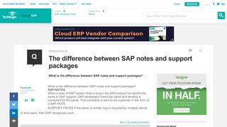 
                            11. The difference between SAP notes and support packages - SearchSAP