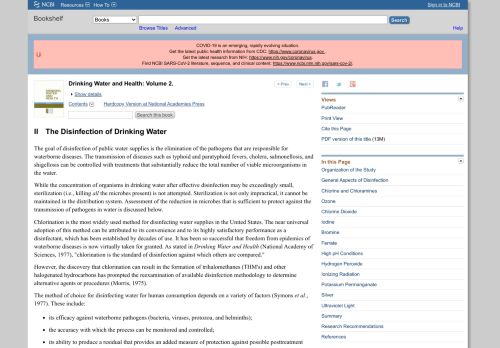 
                            12. The Disinfection of Drinking Water - Drinking Water and Health - NCBI ...
