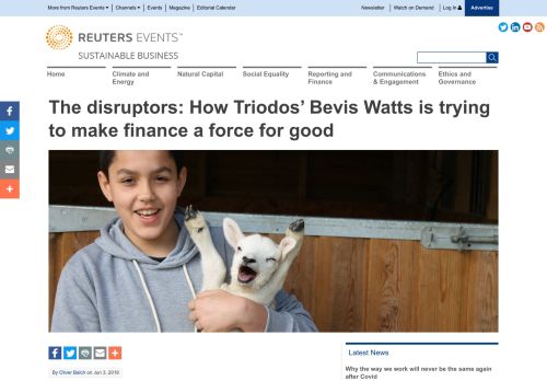 
                            13. The disruptors: How Triodos' Bevis Watts is trying to make finance a ...