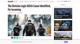 
                            2. The Division Login Glitch Cause Identified, Fix Incoming – Game Rant