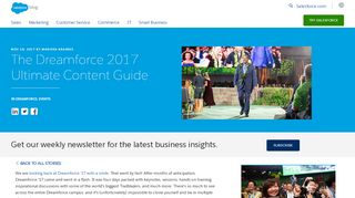 
                            3. The Dreamforce 2017 Ultimate Content Guide - Salesforce Blog