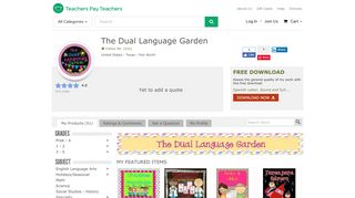 
                            10. The Dual Language Garden Teaching Resources | Teachers Pay ...