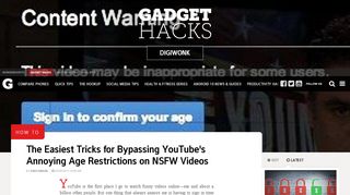 
                            2. The Easiest Tricks for Bypassing YouTube's Annoying Age ... - Digiwonk