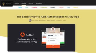 
                            7. ​The Easiest Way to Add Authentication to Any App ― Scotch.io