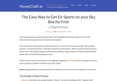 
                            11. The Easy Way to Get Eir Sports on your Sky Box for Free - HoverCraft.ie