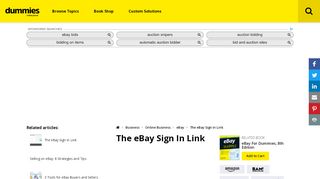 
                            7. The eBay Sign In Link - dummies