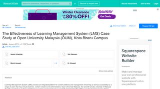 
                            9. The Effectiveness of Learning Management System (LMS) ...