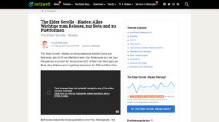 
                            12. The Elder Scrolls - Blades: Release-Zeitraum für iOS und Android ...