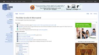 
                            13. The Elder Scrolls III: Morrowind - PCGamingWiki PCGW - bugs, fixes ...