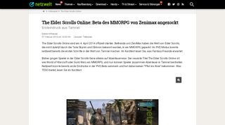
                            9. The Elder Scrolls Online: Beta des MMORPG von Zenimax angezockt ...