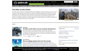 
                            11. The Elder Scrolls Online - Golem.de