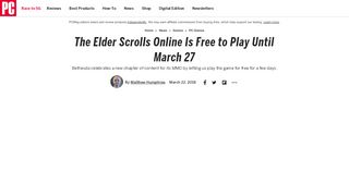 
                            10. The Elder Scrolls Online Is Free to Play Until March 27 | News ...