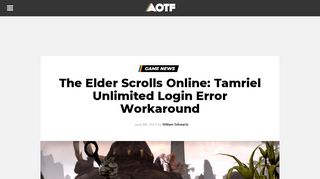 
                            3. The Elder Scrolls Online: Tamriel Unlimited Login Error Workaround ...