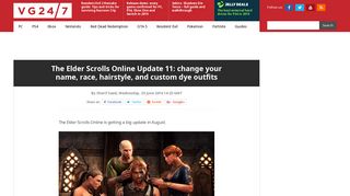 
                            10. The Elder Scrolls Online Update 11: change your name, race, hairstyle ...