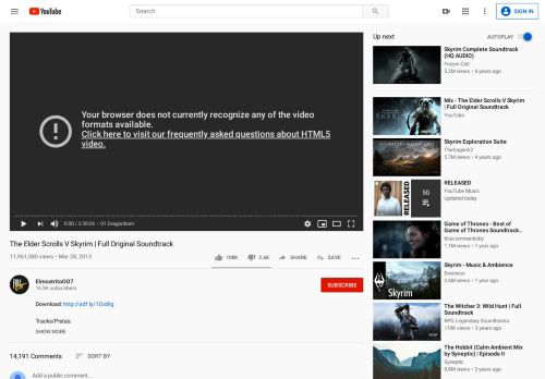 
                            4. The Elder Scrolls V Skyrim | Full Original Soundtrack - YouTube