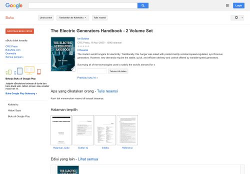 
                            10. The Electric Generators Handbook - 2 Volume Set
