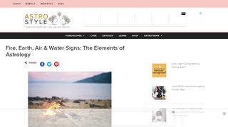 
                            1. The Elements of Astrology: Fire, Earth, Air & Water Signs - AstroStyle