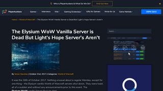 
                            9. The Elysium WoW Vanilla Server is Dead | World of Warcraft